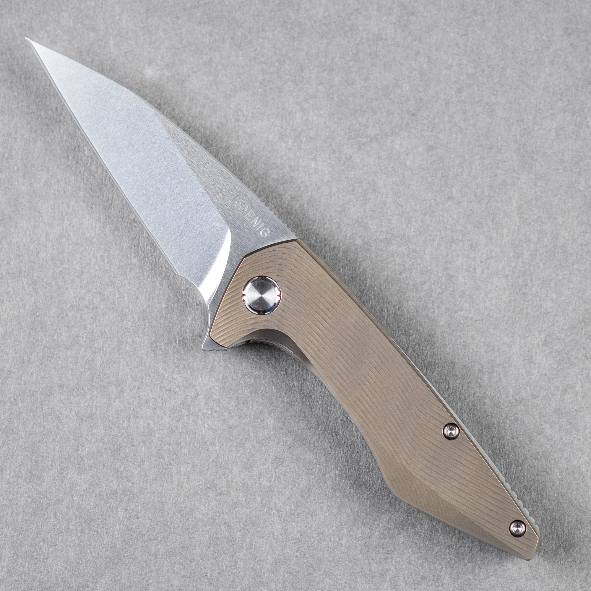 Koenig Mini Goblin Flipper - Brightwashed w/ Polished Flats M390