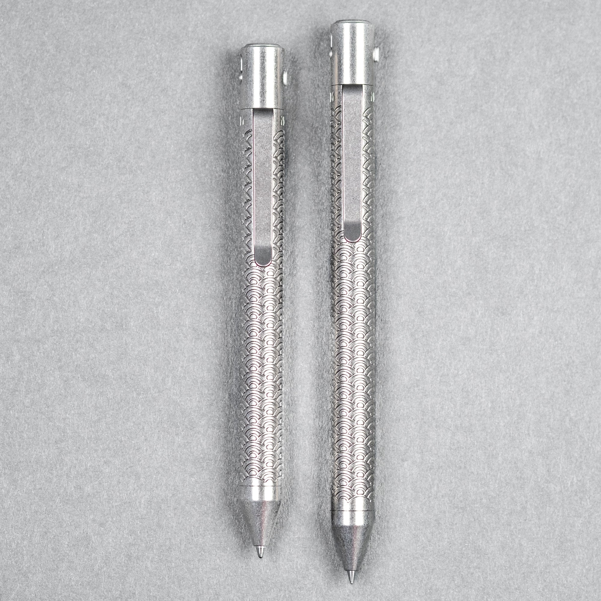 Nottingham Tactical x URBAN TiButton Single Lock Pen - Tumbled Ti