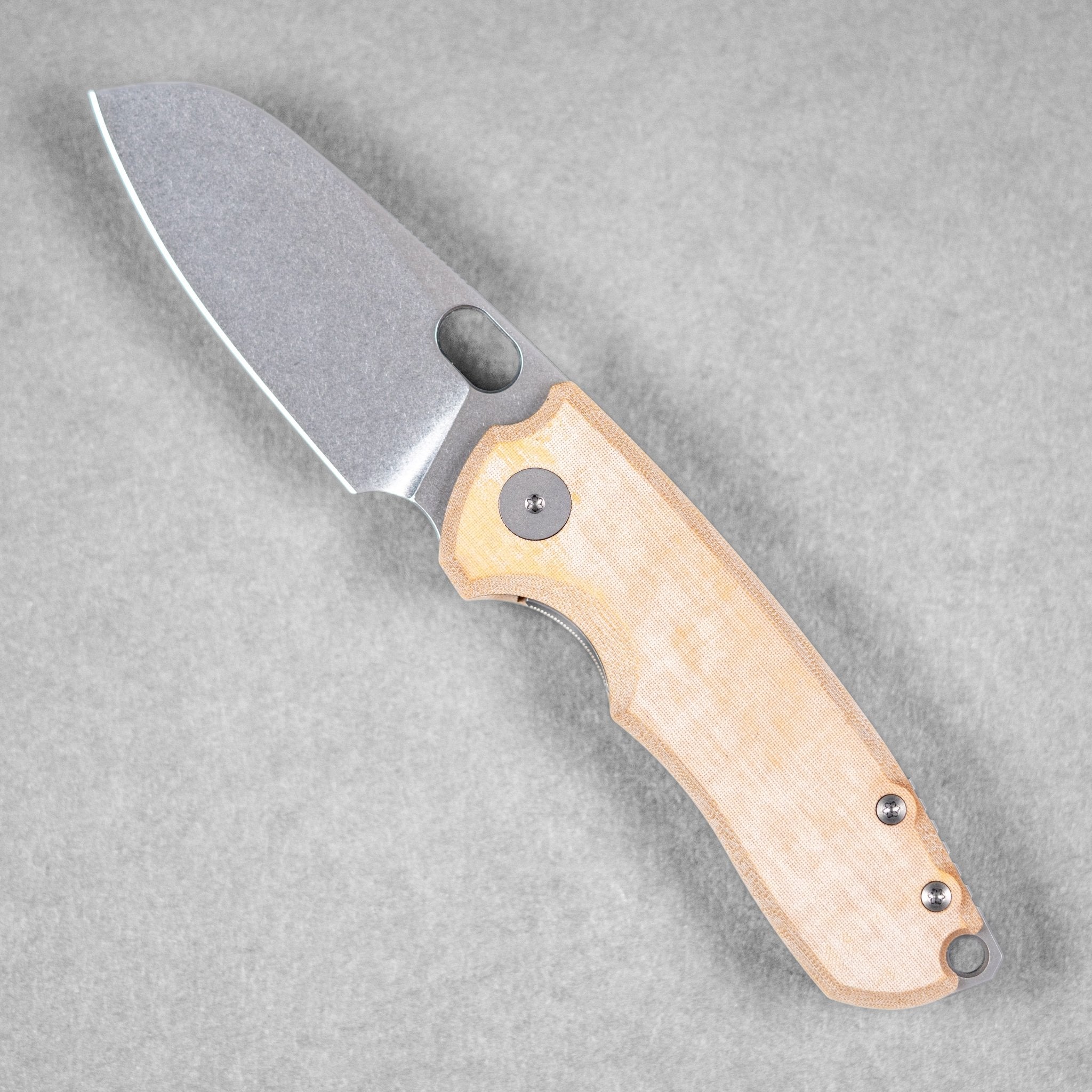URBAN F5.5 - Fine Stonewashed Magnacut & Natural Linen Micarta