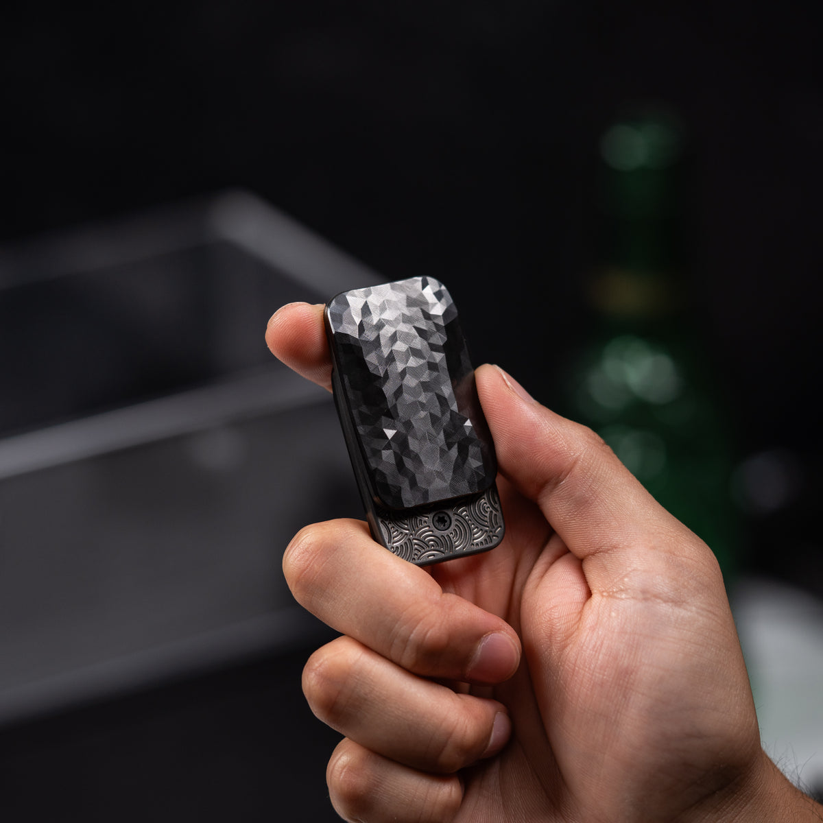 Drop Date (10/21): Magnus x URBAN Toad 'Frost' Fidget Slider - Blackout Zirconium & Zirc Plates w/ Chaos Seigaiha™