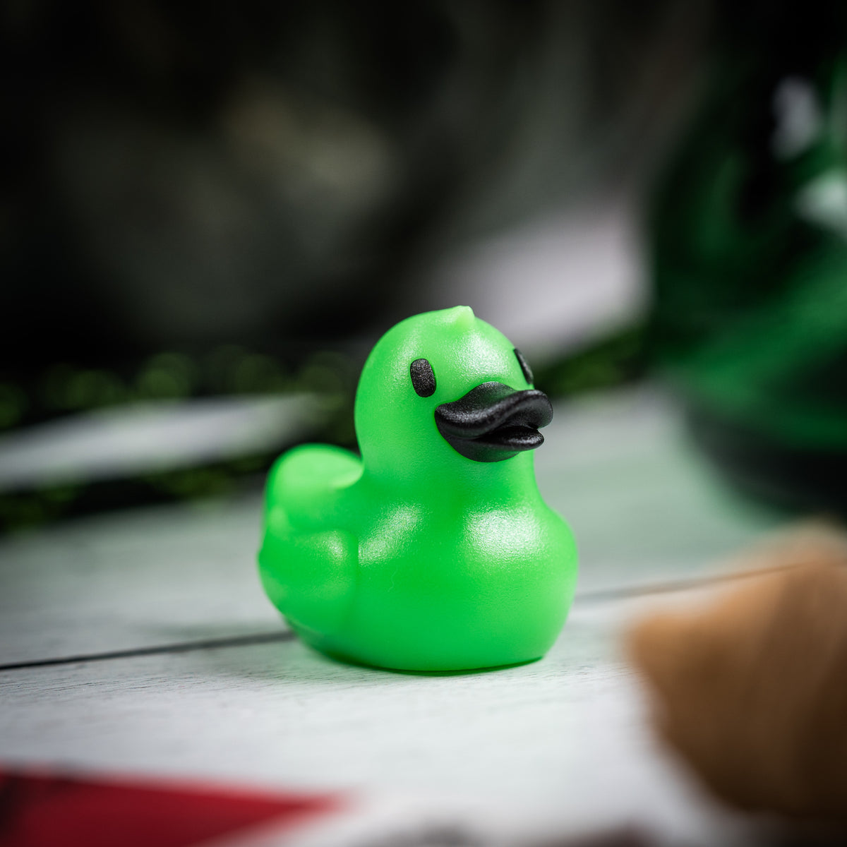 Drop Date (10/07): Lucky Duck Lanyard Bead - Slime Green