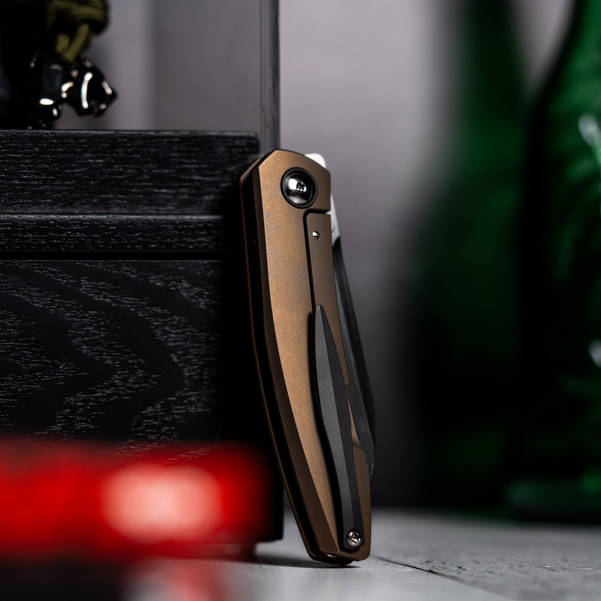 Drop Date (07/01): URBAN Chimarra - Hand-Rubbed Magnacut & Bronze Anodized Titanium w/ Zirc Pivot Collar & Clip