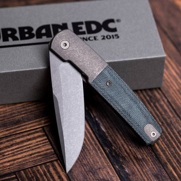 Pre-Order: Urban EDC Finback - Blue Denim Micarta w/ Darkwashed Magnacut