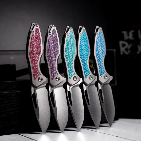 Drop Date (07/01): Koenig Arius Flipper - Brightwashed w/ Polished Flats M398 & Titanium w/ Twill Inlay
