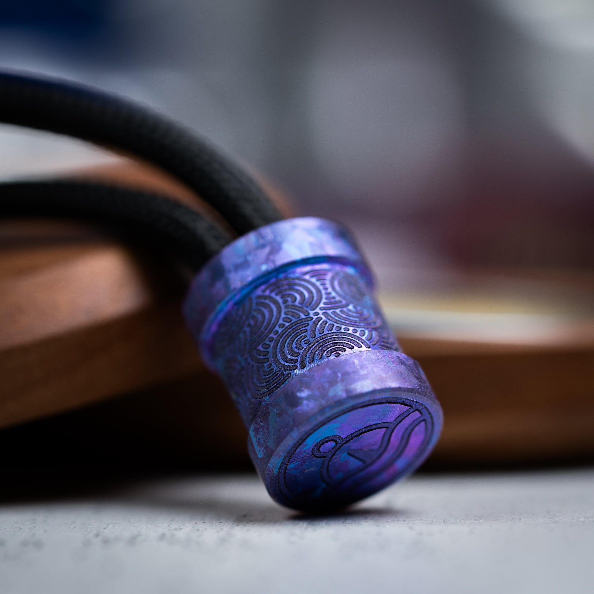 Drop Date (01/21): Collins Trace Manufacturing x URBAN 'The End' Bead - Blurple Crystal Ti Chaos Seigaiha™