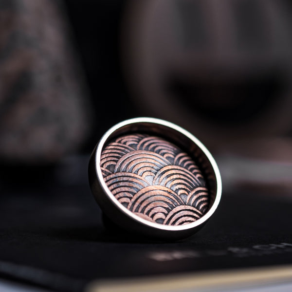 Jamie Feinstein Seigaiha Pin - Copper & Nickel Silver (Custom)