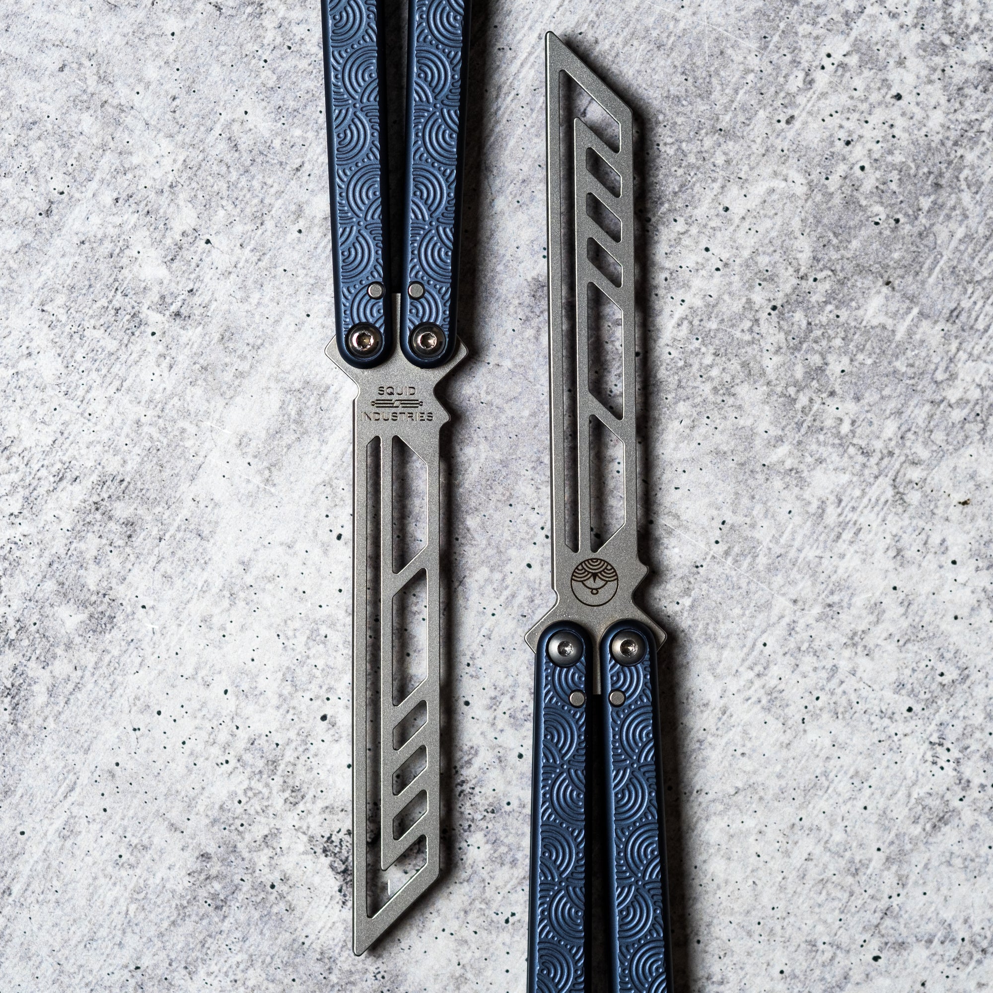 Squid Industries X Urban EDC Krake Raken Trainer V3 - Chaos Seigaiha Gunmetal