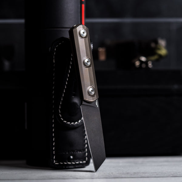 Drop Date (08/19): StraightLine Erny Fixie - Dark Stonewashed M390 & Bronze Ano Stonewashed Titanium