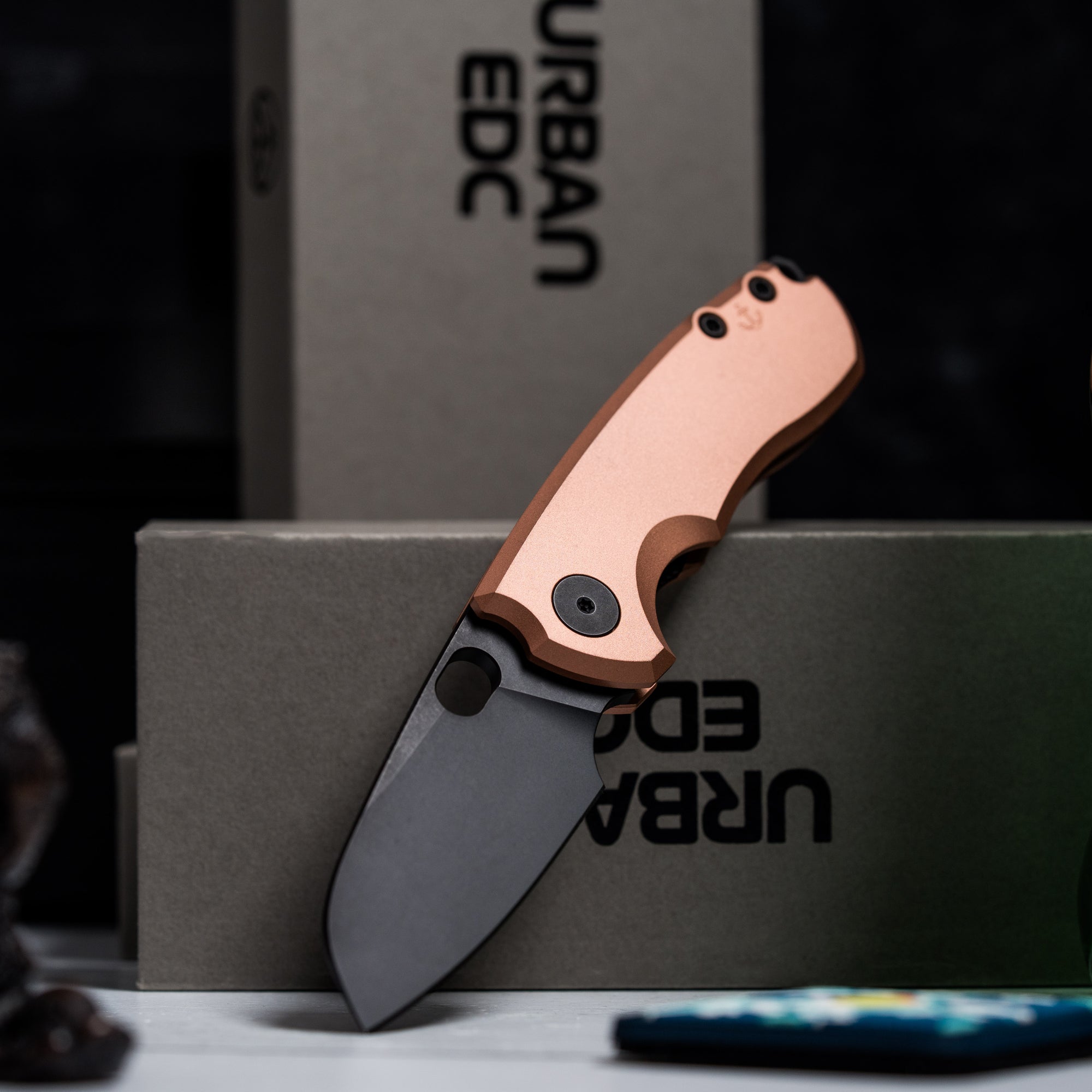 Drop Date (09/02): URBAN Jib - Blackwashed Vanax & Bead Blasted Copper Linerlock