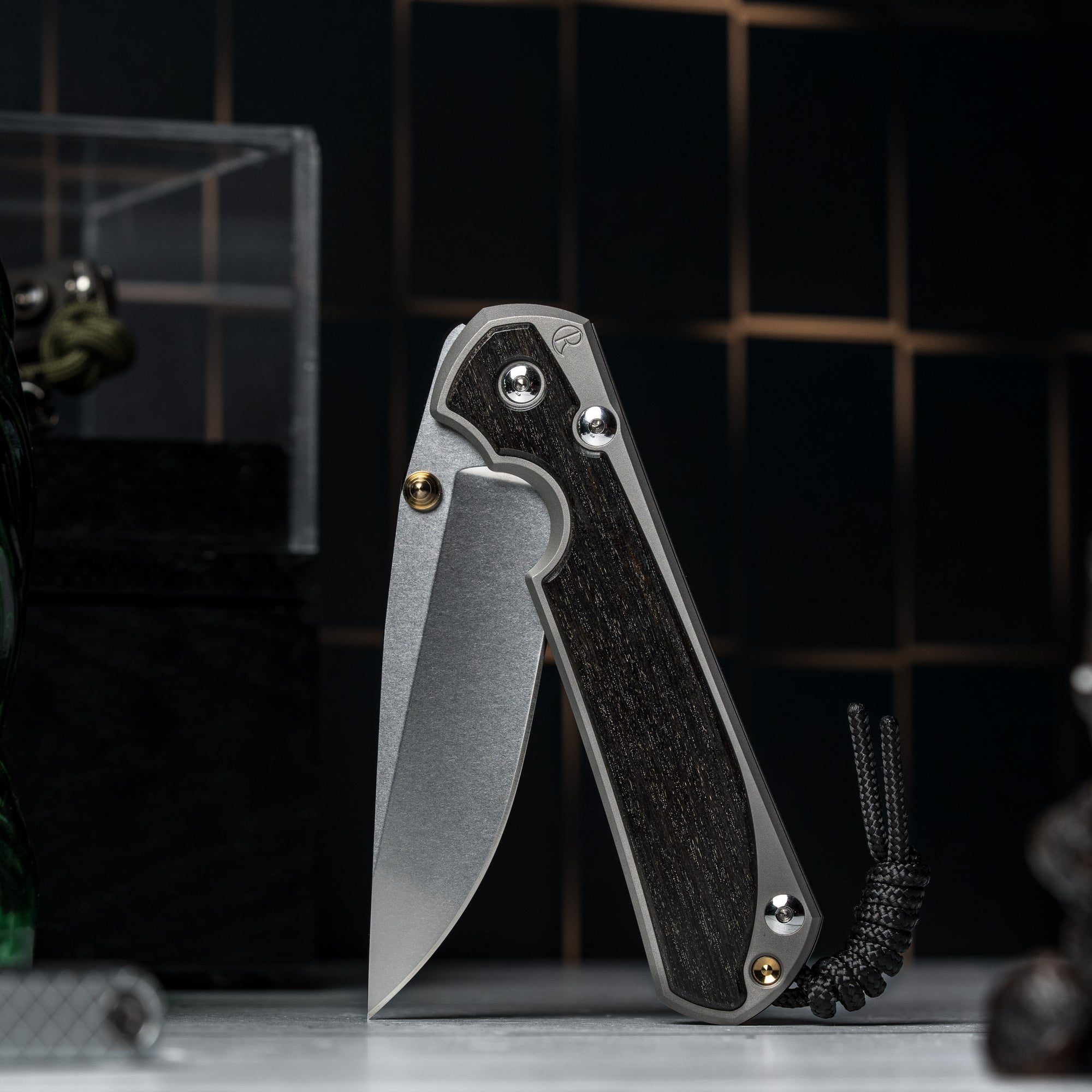 Drop Date (08/26): Chris Reeve Large Sebenza 31 - Drop Point Magnacut & Glass Blasted Titanium w/ Bog Oak Inlay