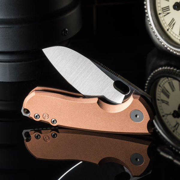 Urban EDC F5.5 - Blasted Copper w/ Anchor Stamp & Satin Magnacut