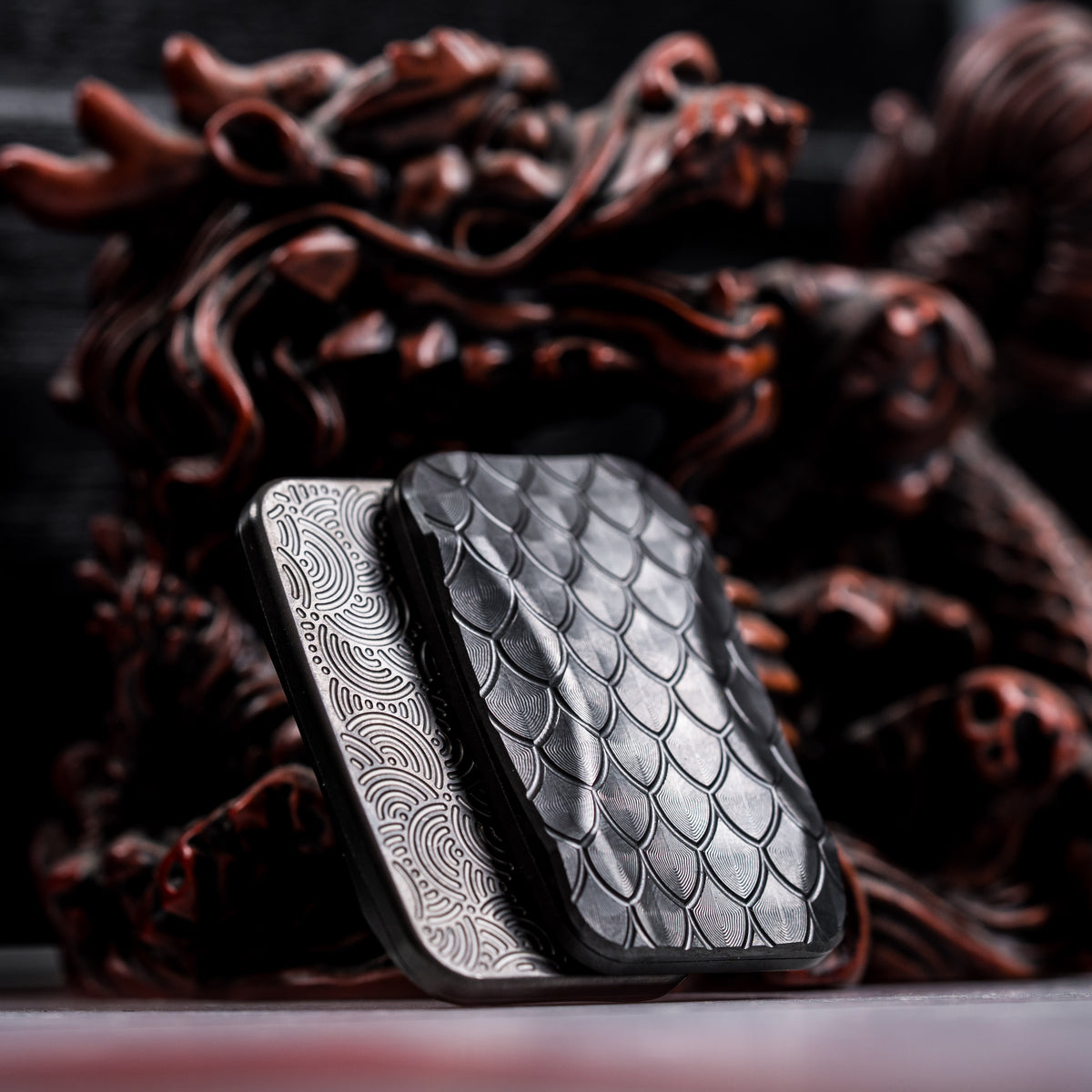 Drop Date (10/07): Magnus x URBAN Toad 'Super Dragon' Fidget Slider - Blackout Zirconium & Zirc Plates w/ Chaos Seigaiha™