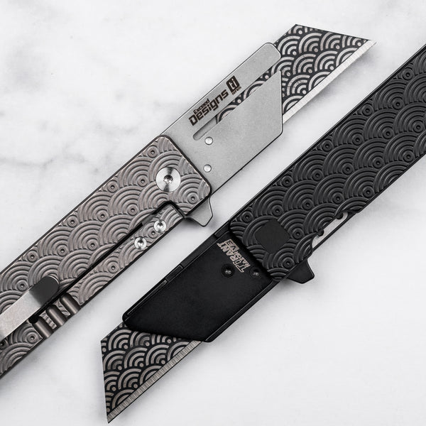 Exceed Designs x Urban EDC TiRant Razor V3 - Seigaiha (Limited)