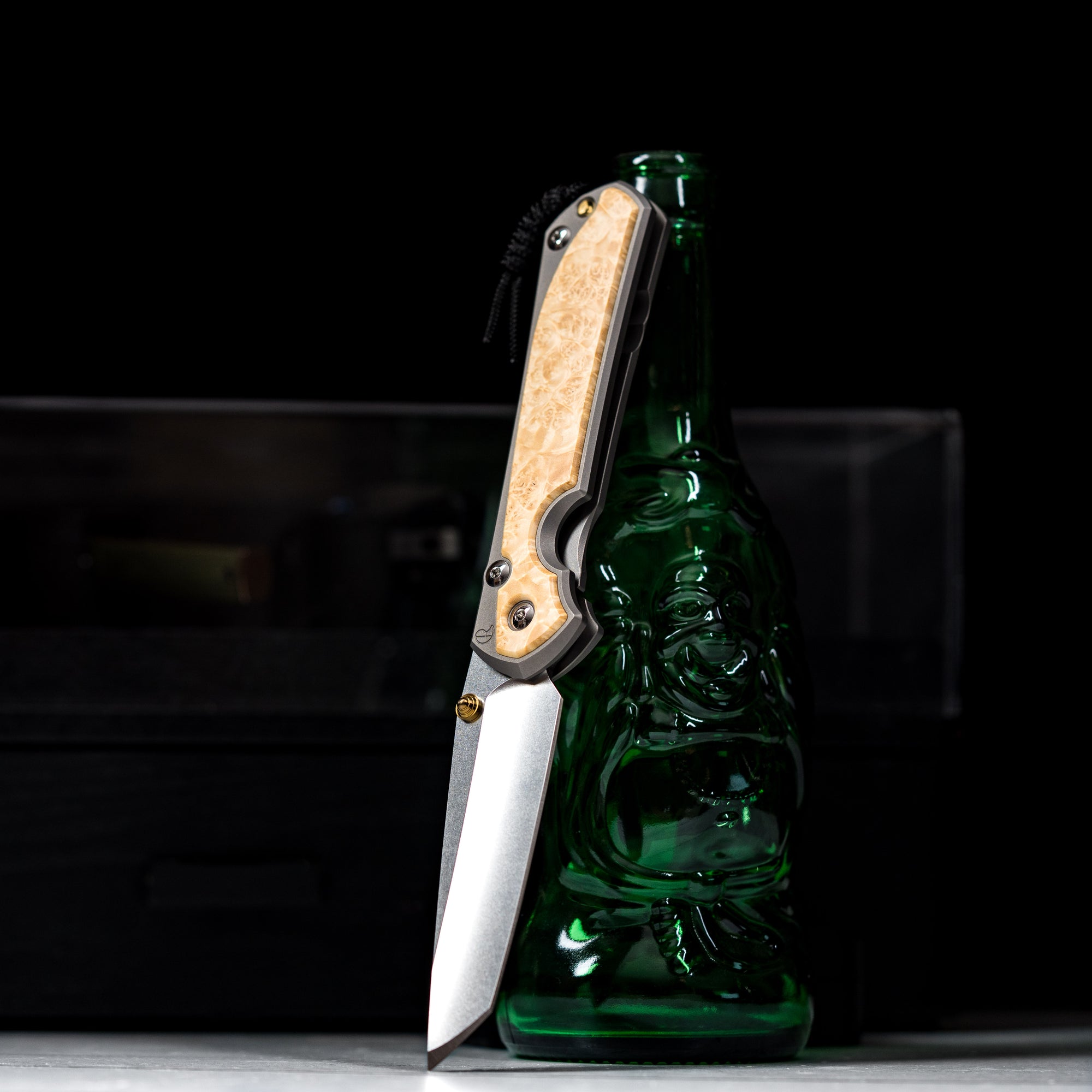 Drop Date (09/09): Chris Reeve Large Sebenza 31 - Tanto Magnacut & Glass Blasted Titanium w/ Box Elder Inlay