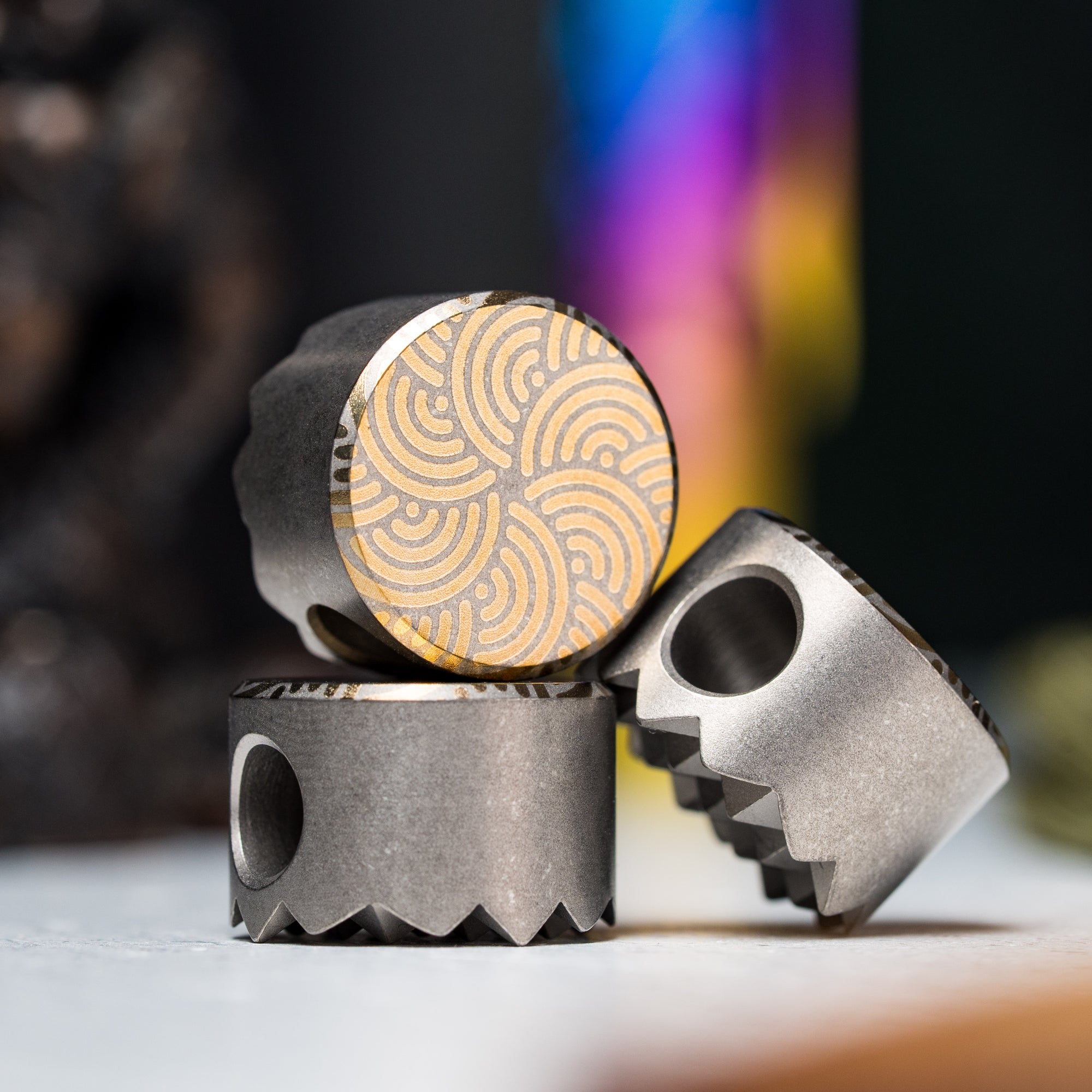 Drop Date (05/27): JRW Gear x URBAN Curator Lanyard Bead - Titanium w/ Chaos Seigaiha™