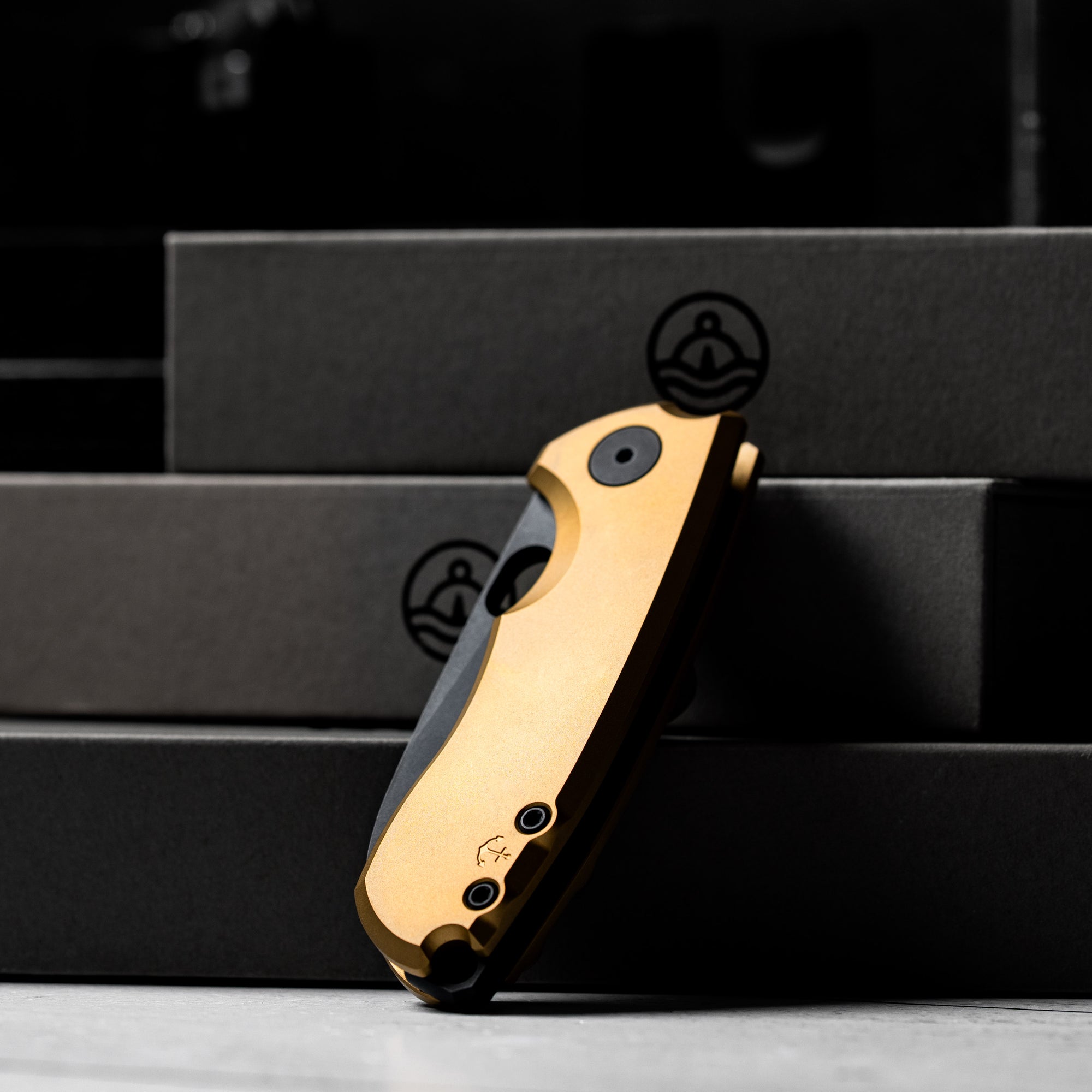 Drop Date (09/02): URBAN Jib - Blackwashed Vanax & Bead Blasted Brass Linerlock