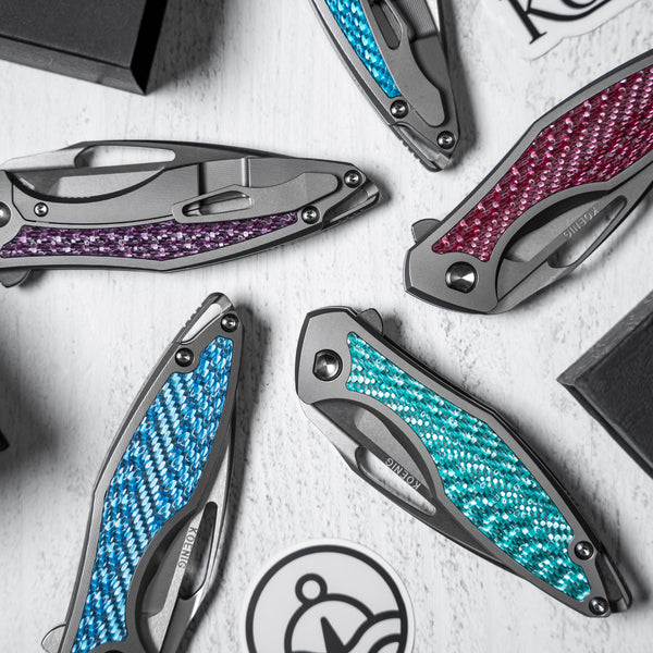 Drop Date (07/01): Koenig Arius Flipper - Brightwashed w/ Polished Flats M398 & Titanium w/ Twill Inlay