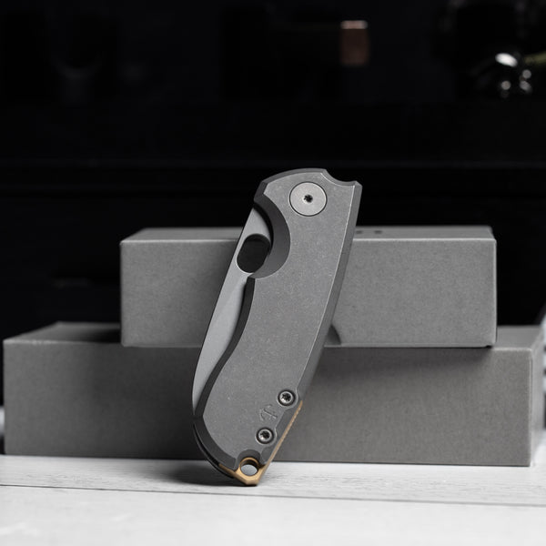 Drop Date (08/19): URBAN Jib - Darkwashed Vanax & Darkwashed Titanium Linerlock w/ Bronze Backspacer