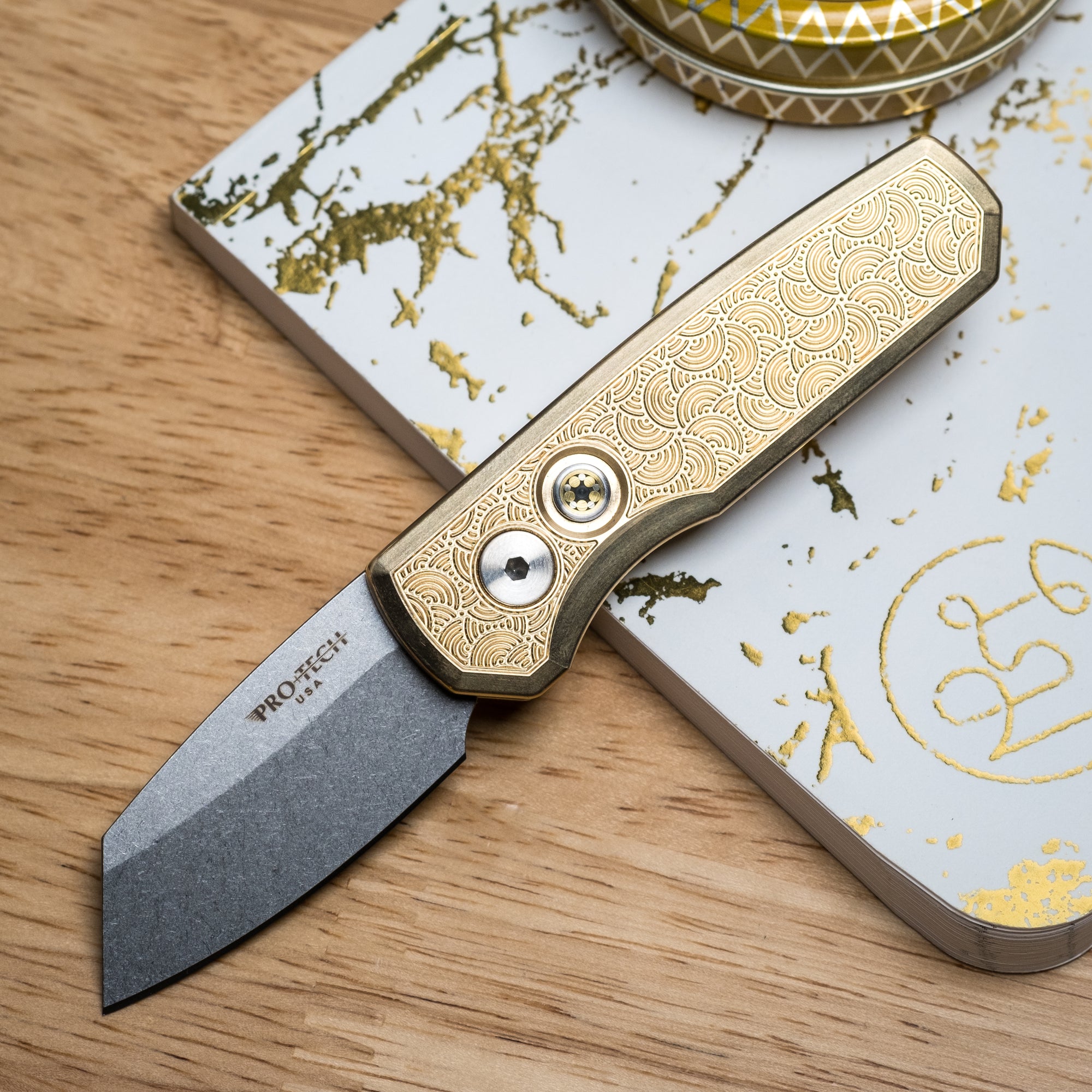 Pro-Tech Knives Seigaiha Runt 5 - Magnacut & Bronze (Limited & Custom)