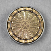 Umburry x URBAN Mid-Size Spoked Haptic Coin - Brass & Ti Seigaiha