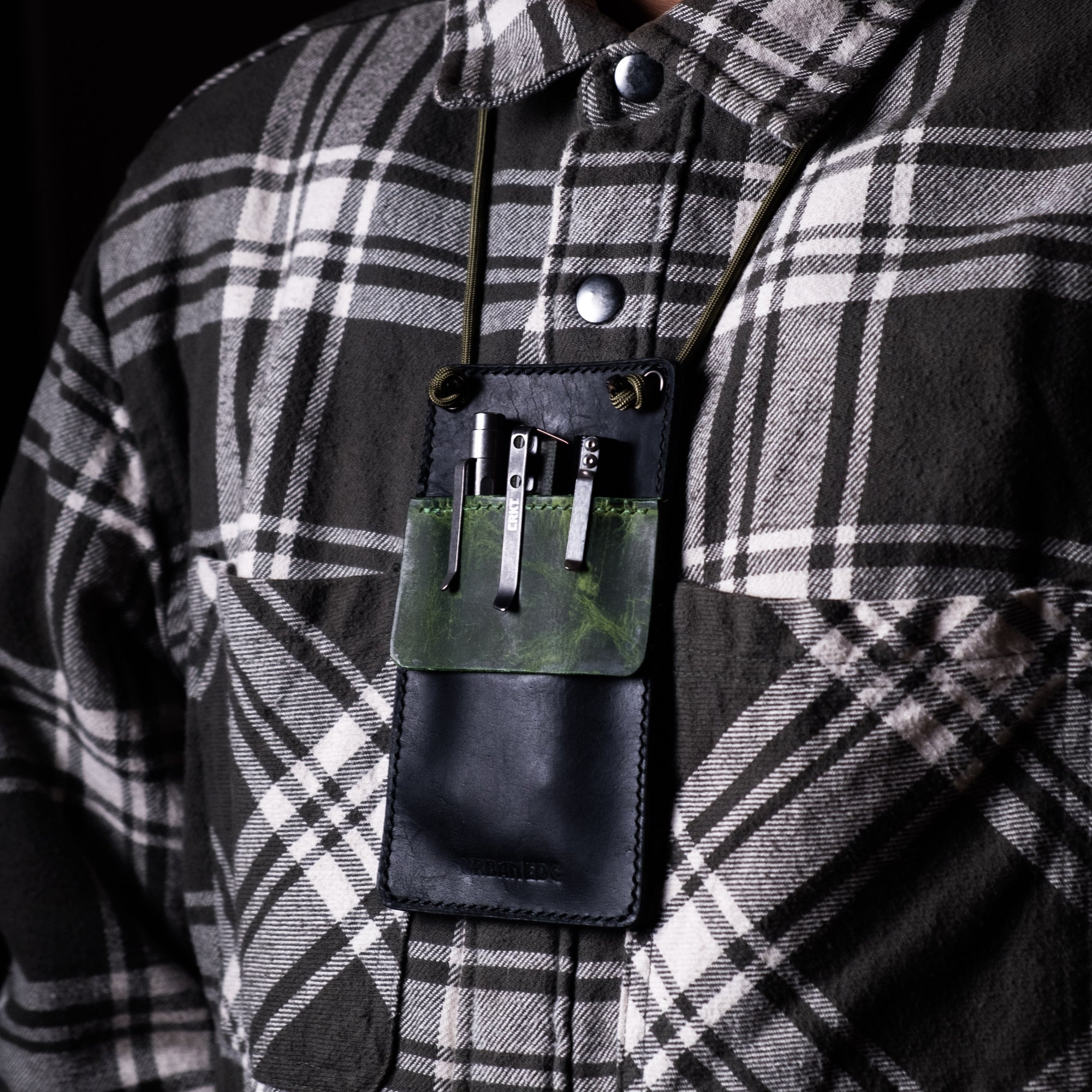 Urban EDC Concord Pocket Protector - Black & Lime