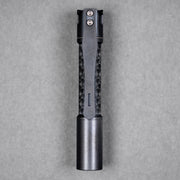 Reylight x URBAN Pineapple Mini Flashlight - Black Oil Ti Chaos Seigaiha™ w/ Milled Ti Clip