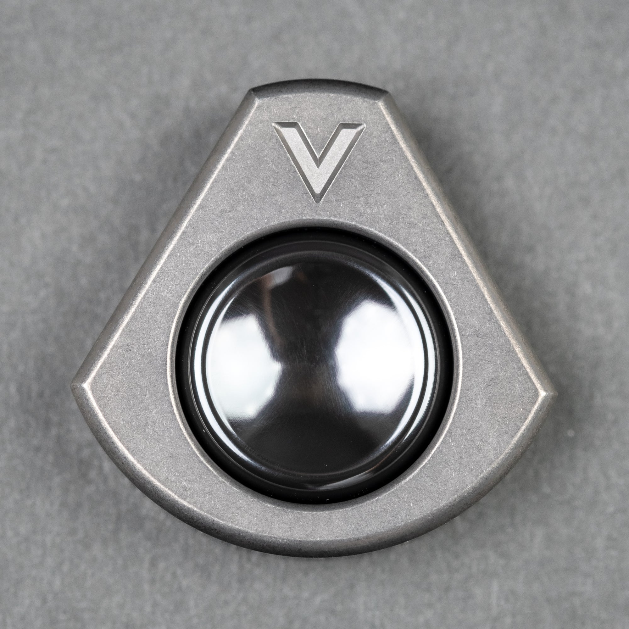 EDC-V Odin's Eye - Aged Titanium w/ Glass Zirc Button