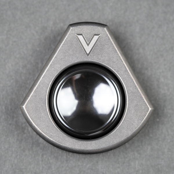 EDC-V Odin's Eye - Aged Titanium w/ Glass Zirc Button