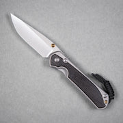 Chris Reeve Large Sebenza 31 - Drop Point Magnacut & Glass Blasted Titanium w/ Bog Oak Inlay