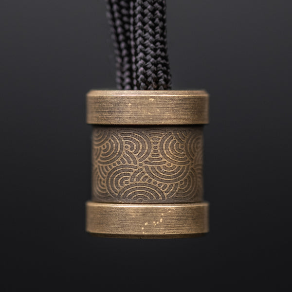 FrankenWorx 'The End' Bead - Aged Brass Chaos Seigaiha