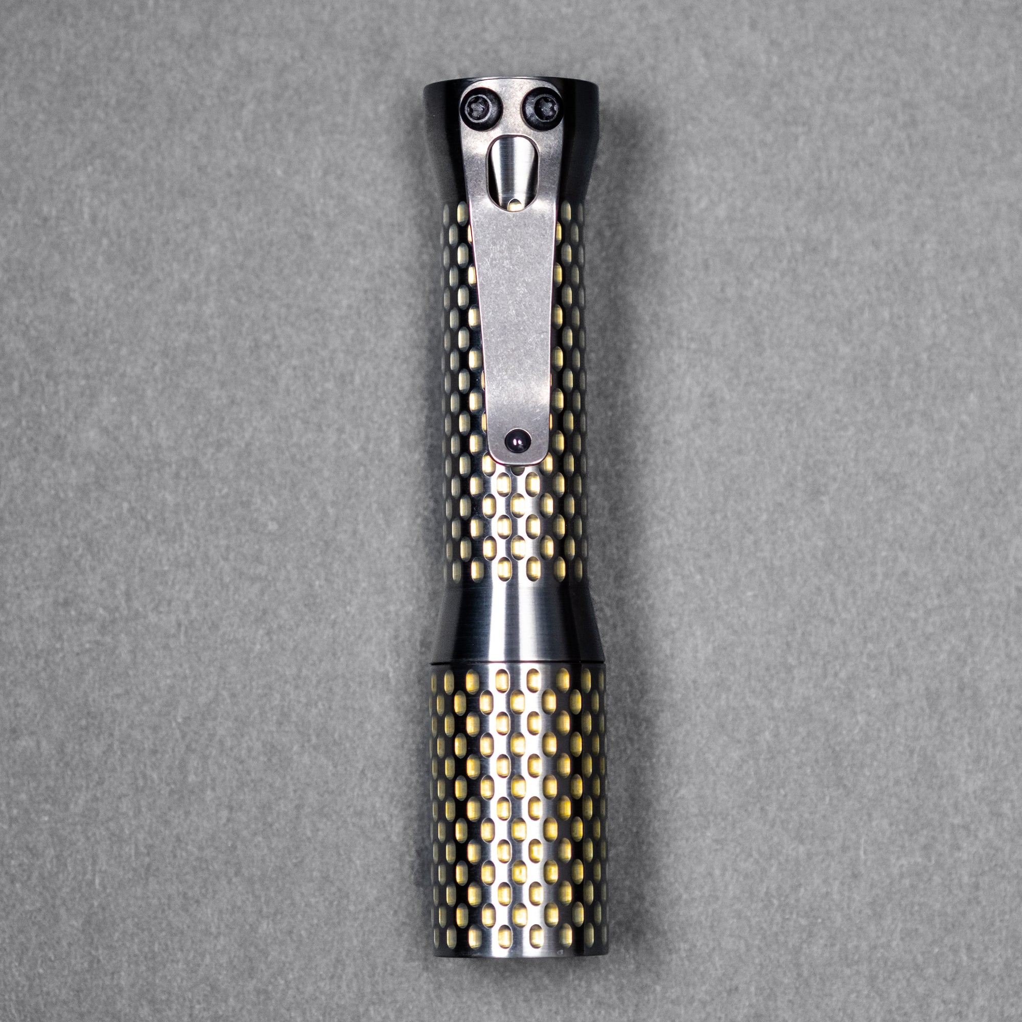 Dawson Machine Craft Divot Slim Flashlight - Gold Titanium (Custom)