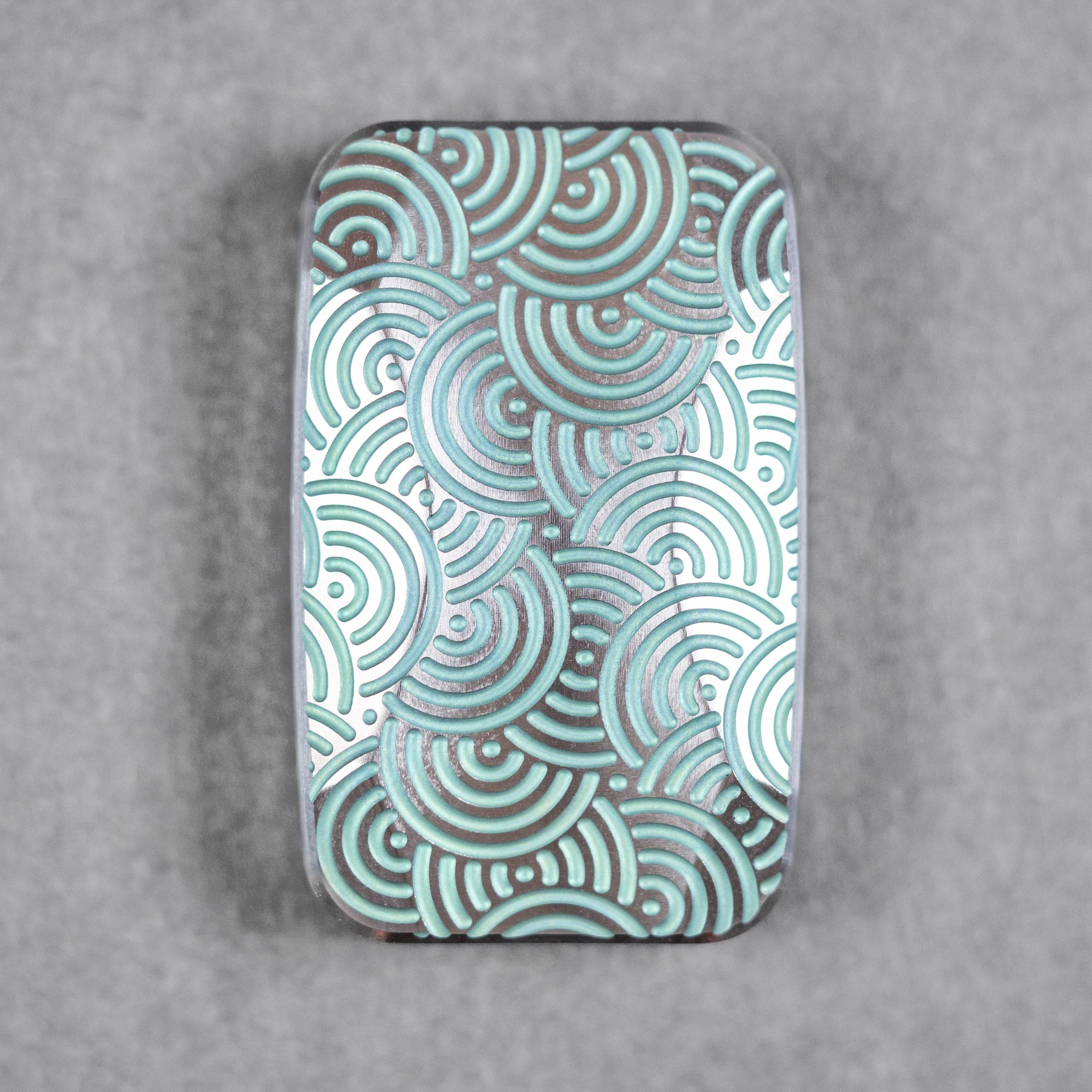 Drop Date (08/05): Magnus x URBAN Squashed Toad Fidget Slider - Green Titanium w/ Chaos Seigaiha™ & SS Swiss Plates