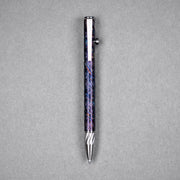 Q3D x URBAN Bolt Action Pen - Twist Ti Damascus & Machined Clip w/ Chaos Seigaiha™