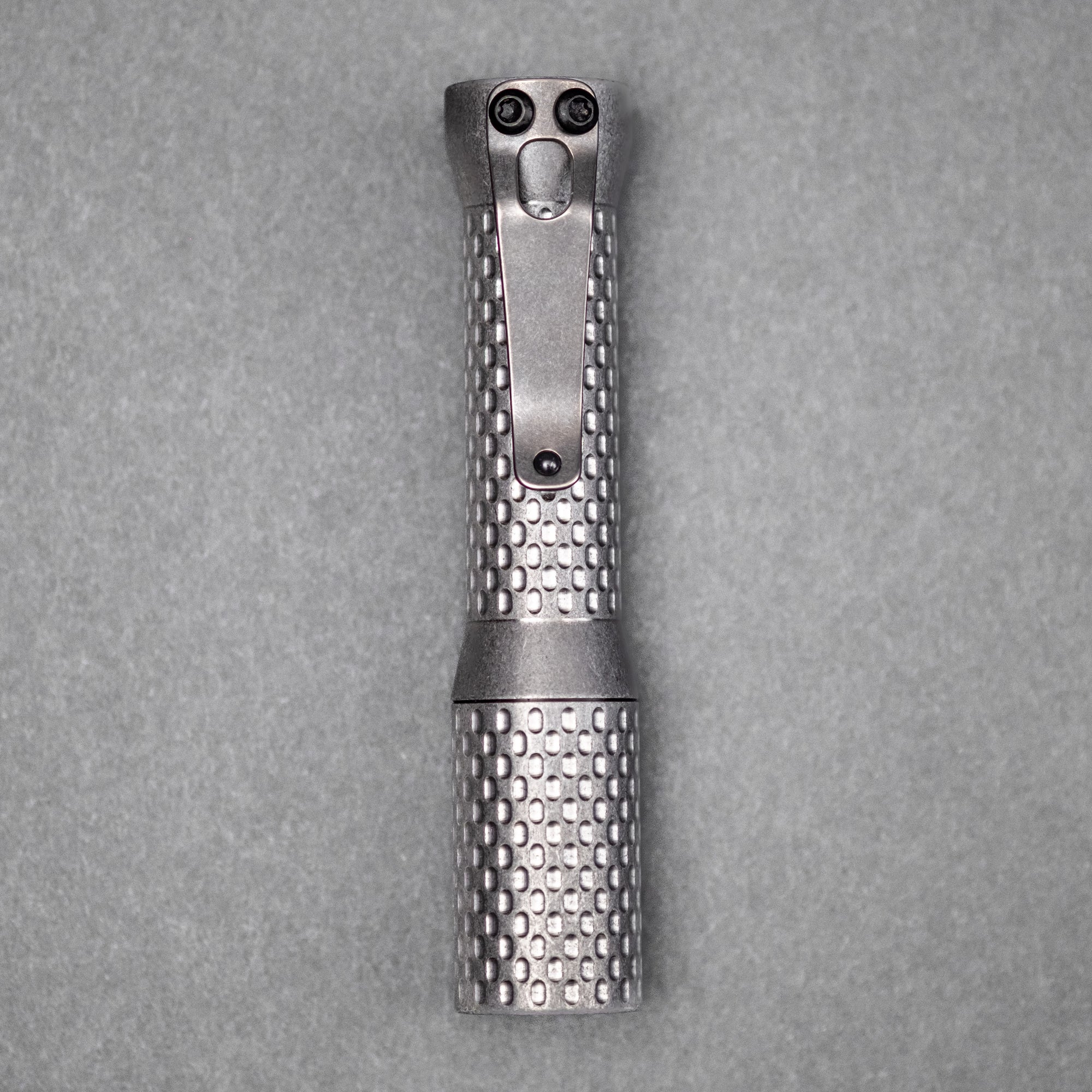 Dawson Machine Craft Divot Slim Flashlight - Stonewashed Titanium (Custom)