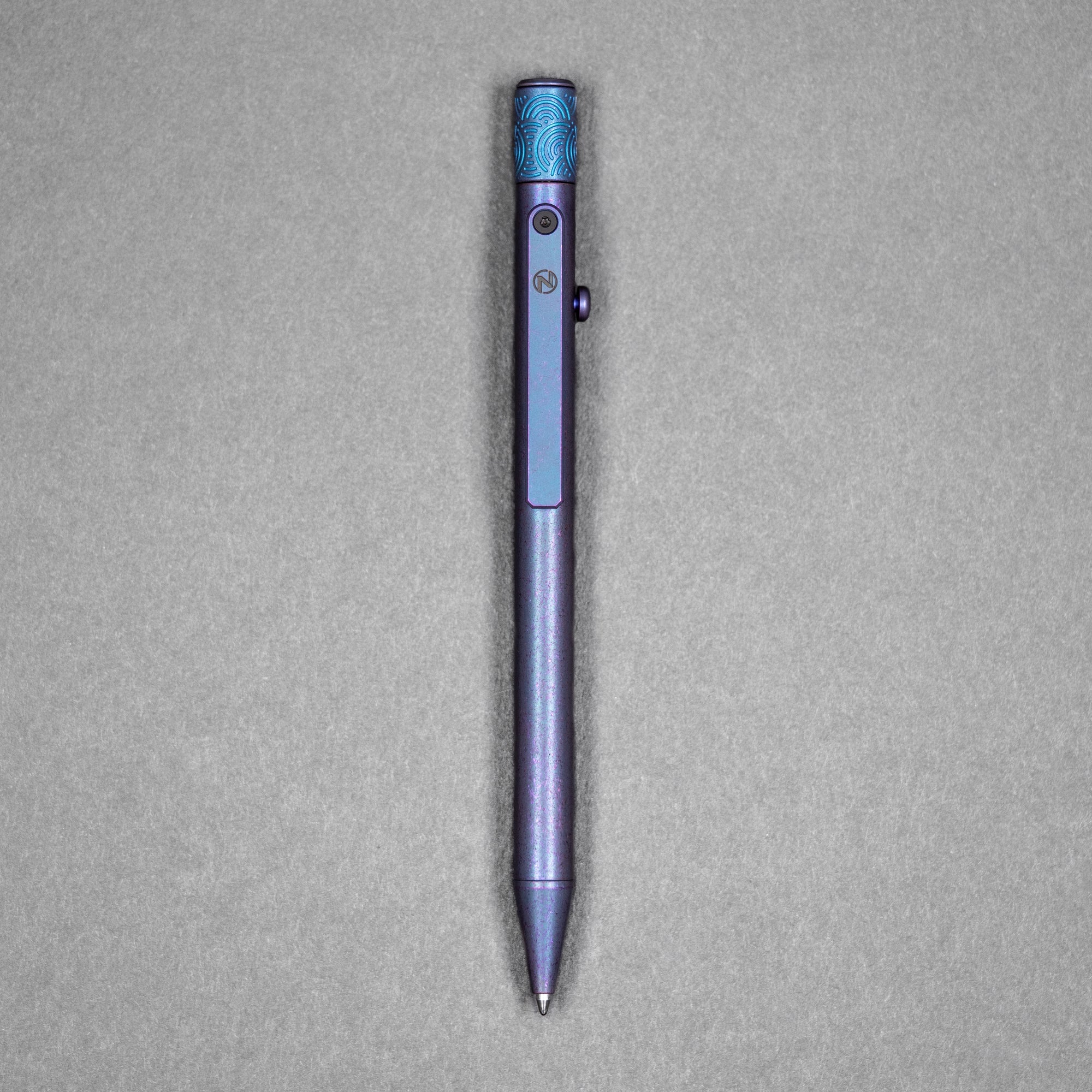 Drop Date (07/29): Novel Carry x URBAN Axial Spinner Pen - Blurple Titanium w/ Blurple Titanium Chaos Seigaiha™ Bead