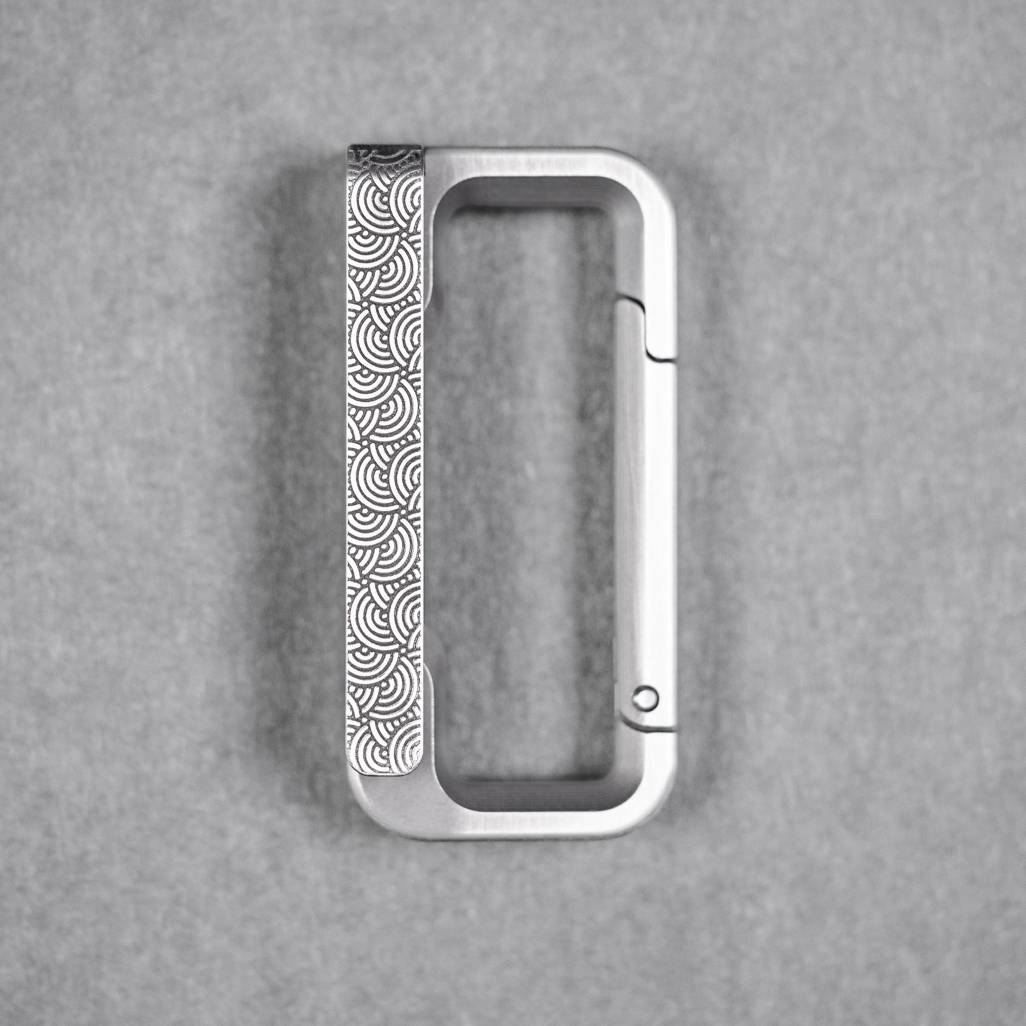 Drop Date (08/05): Blank Forces x URBAN HyperLink Micro Carabiner - Titanium w/ Chaos Seigaiha™