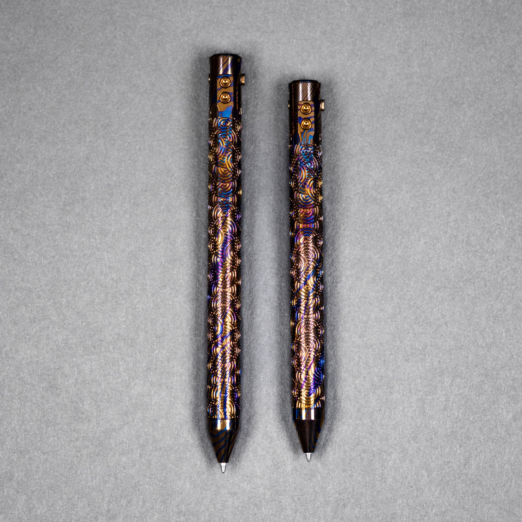 Drop Date (07/29): Nottingham Tactical x URBAN TiButton Single Lock Pen - MokuTi w/ Chaos Seigaiha™