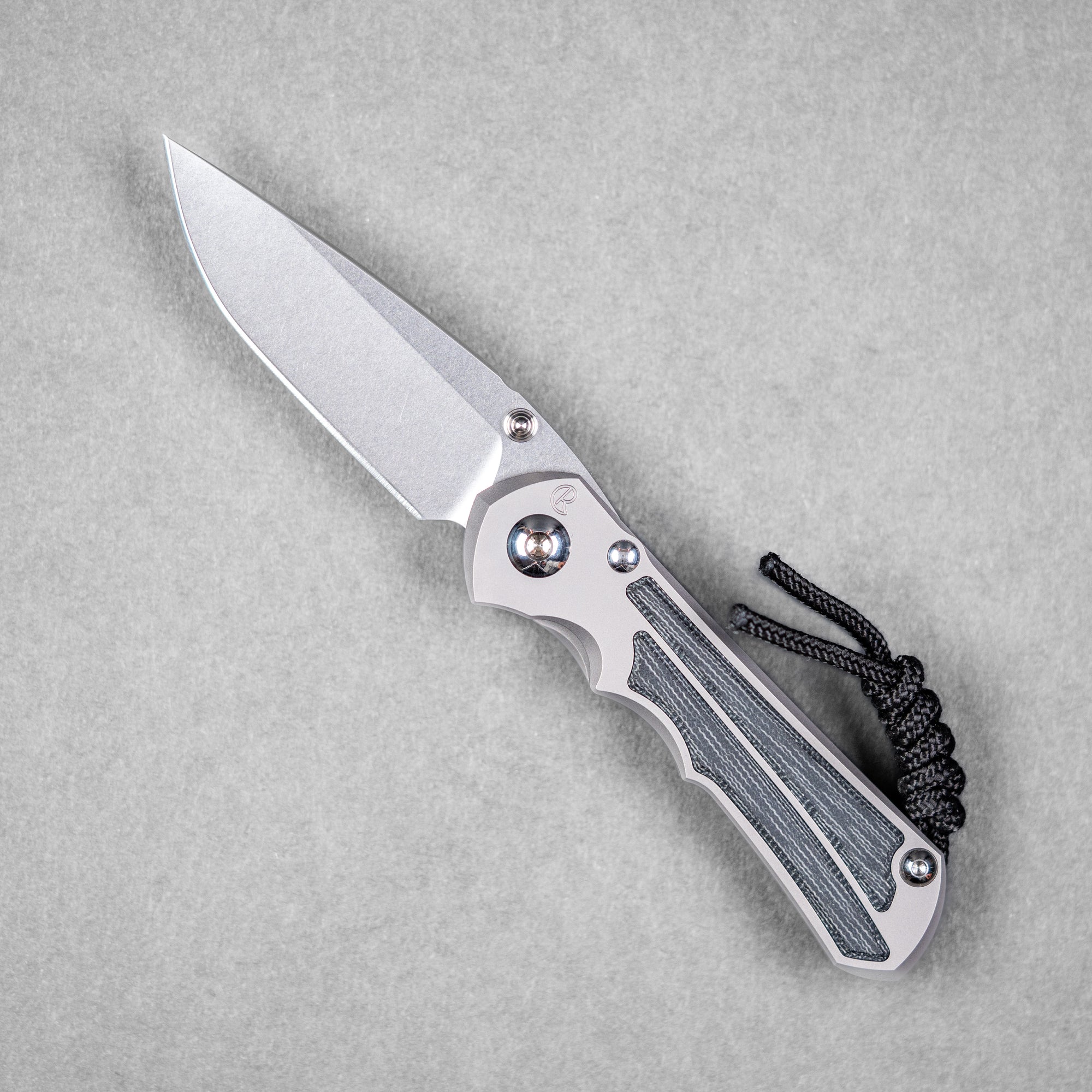 Chris Reeve Small Inkosi Drop Point - Magnacut & Glass Blasted Titanium w/ Black Canvas Micarta