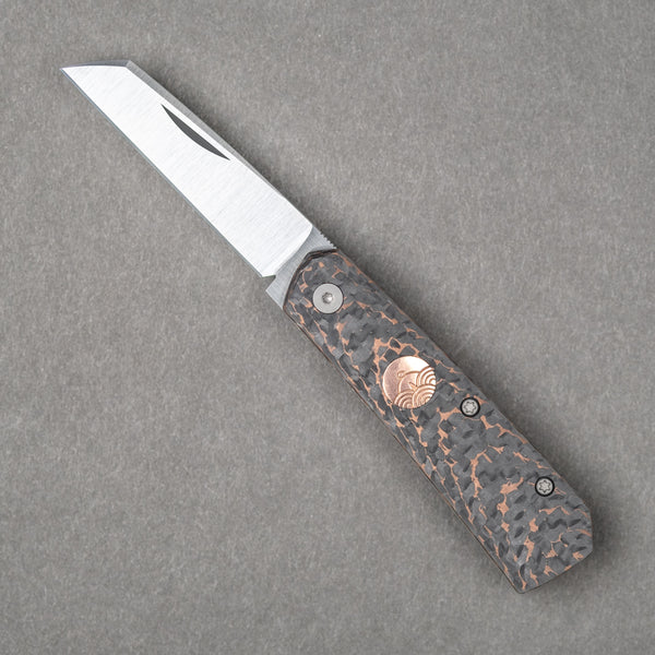 Urban EDC Straighthawk - Snakeskin Fat Carbon Copper w/ Satin Magnacut