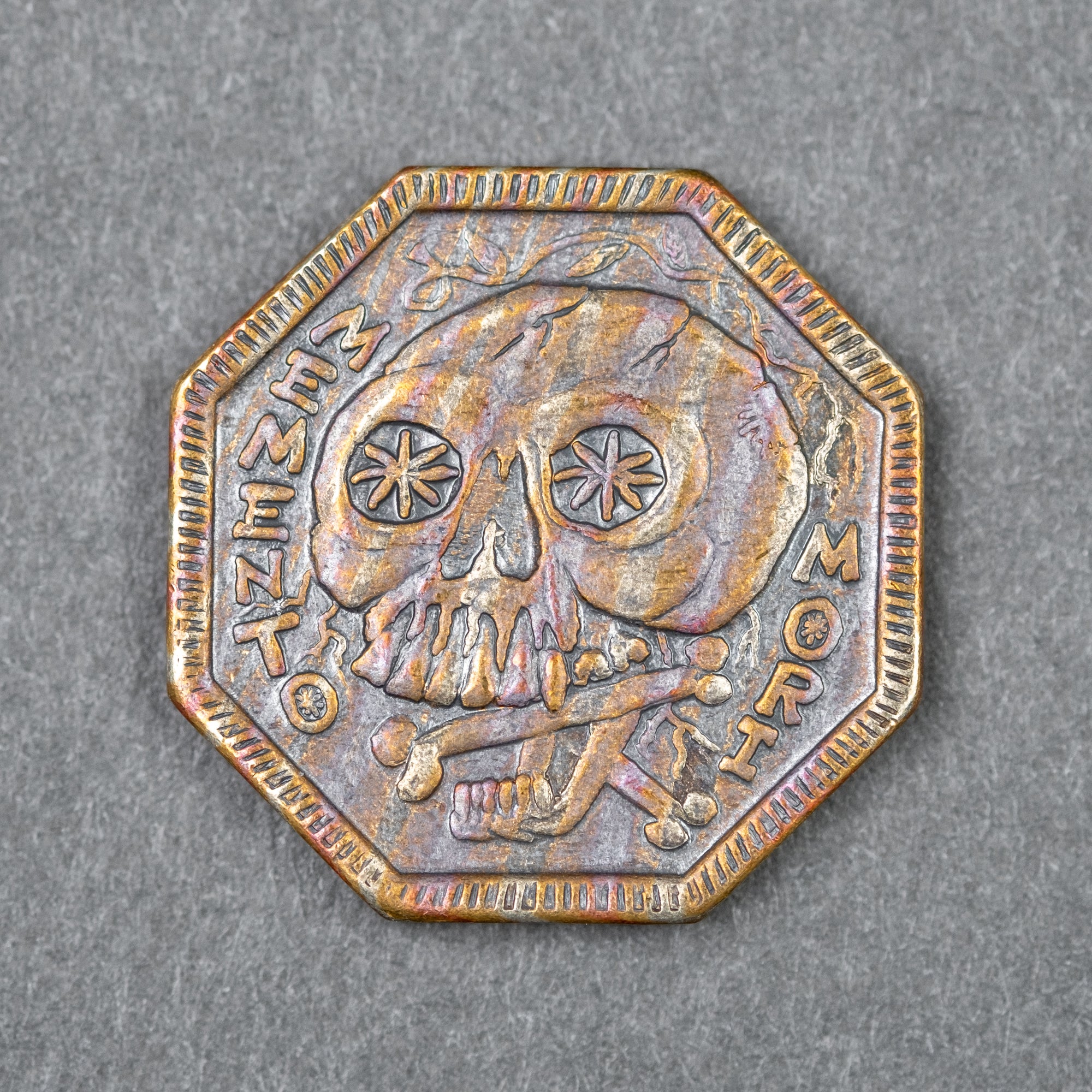 Shire Post Mint Memento Mori Coin - Mokume Gane