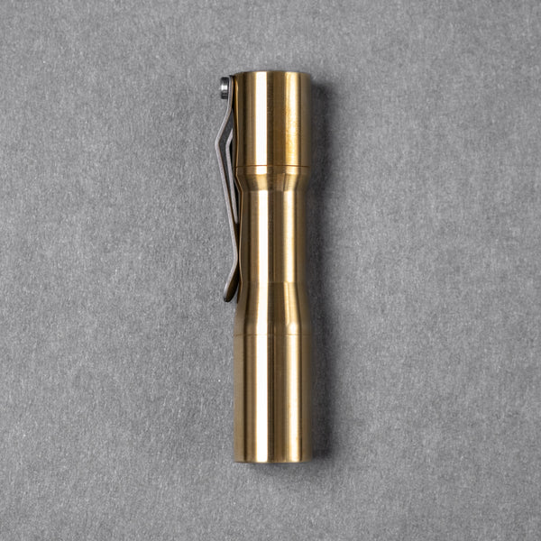 CWF Mini Arc Flashlight - Machined Brass (Custom)