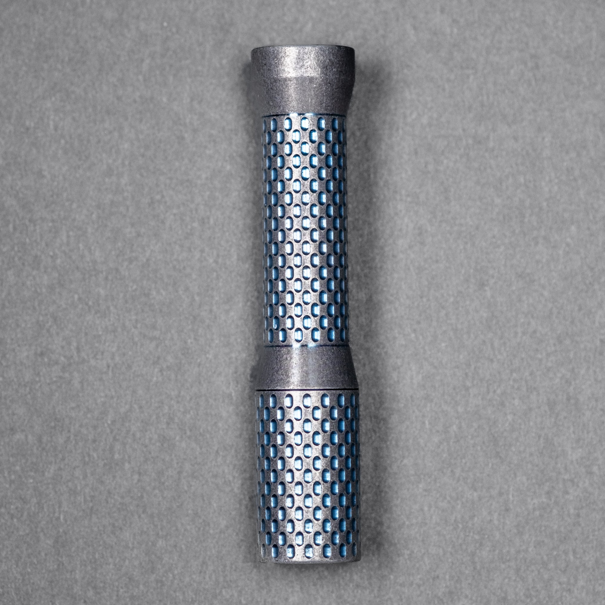 Dawson Machine Craft Divot Slim Flashlight - Ice Blue Titanium (Custom)