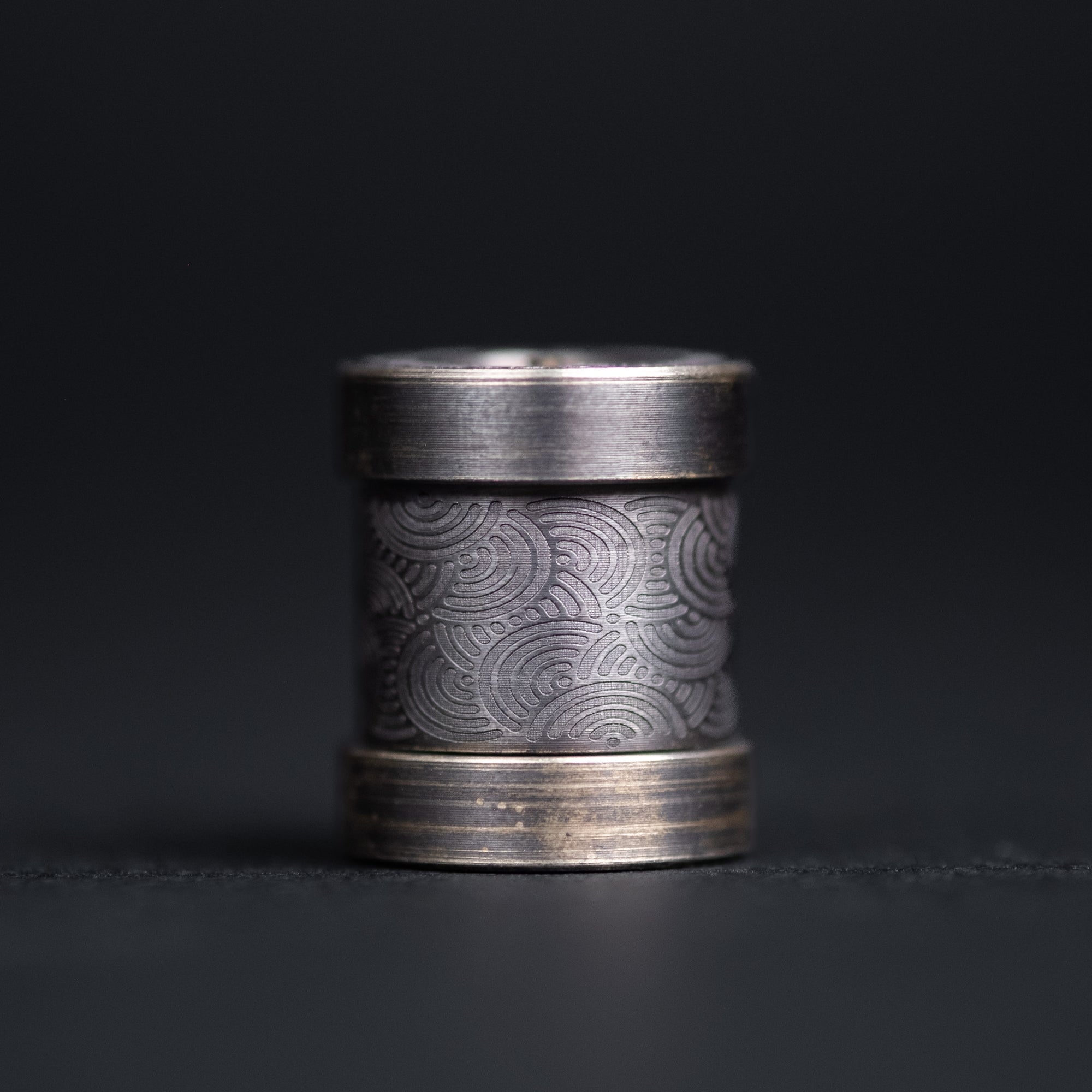 Collins Trace Manufacturing 'The End' Bead - Antiqued Nickel Silver Chaos Seigaiha (Exclusive)