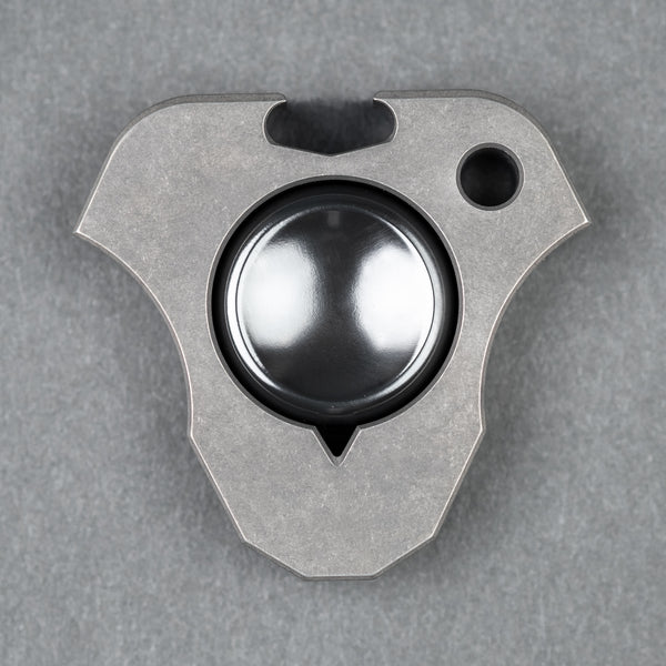 EDC-V Megalodon Bottle Opener - Aged Titanium w/ Glass Zirc Button