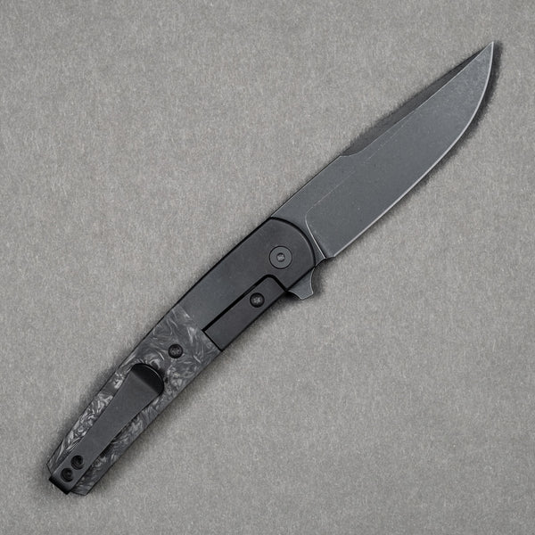 Pre-Order Exclusive: Urban EDC Finback - Fat Carbon Dark Matter Black w/ Blackwashed Magnacut