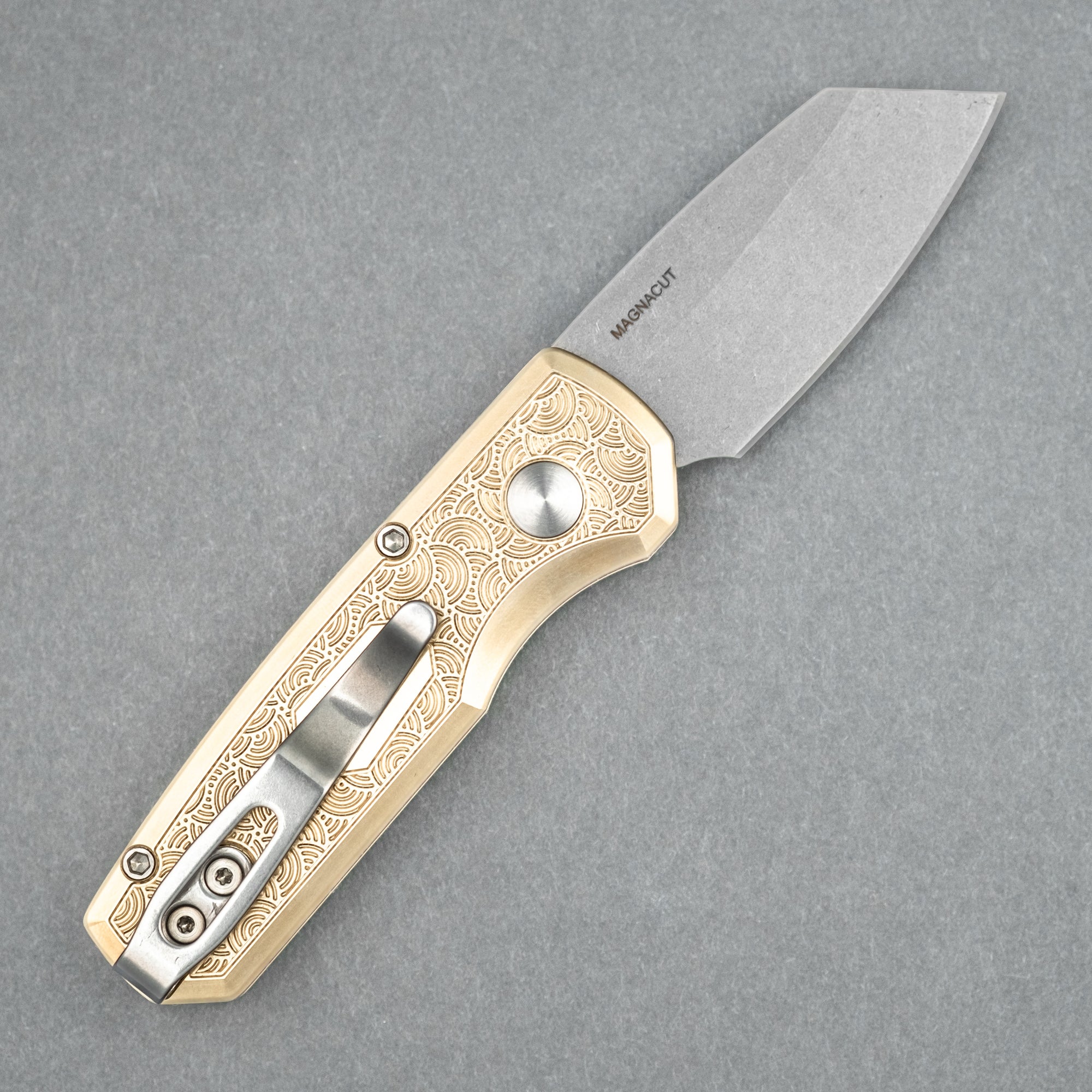 Pro-Tech Knives Seigaiha Runt 5 - Magnacut & Bronze (Limited & Custom)