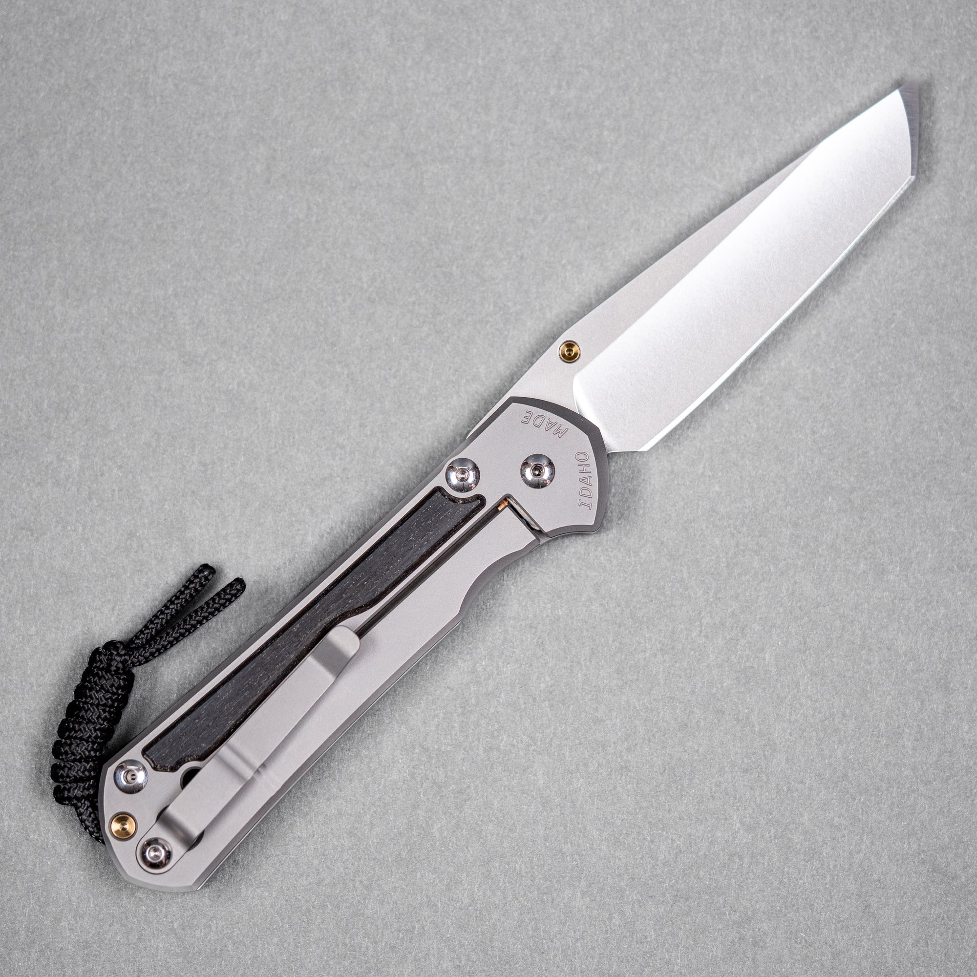 Drop Date (08/12): Chris Reeve Large Sebenza 31 - Tanto Magnacut & Glass Blasted Titanium w/ Bog Oak Inlay