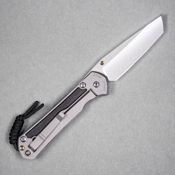 Drop Date (08/12): Chris Reeve Large Sebenza 31 - Tanto Magnacut & Glass Blasted Titanium w/ Bog Oak Inlay