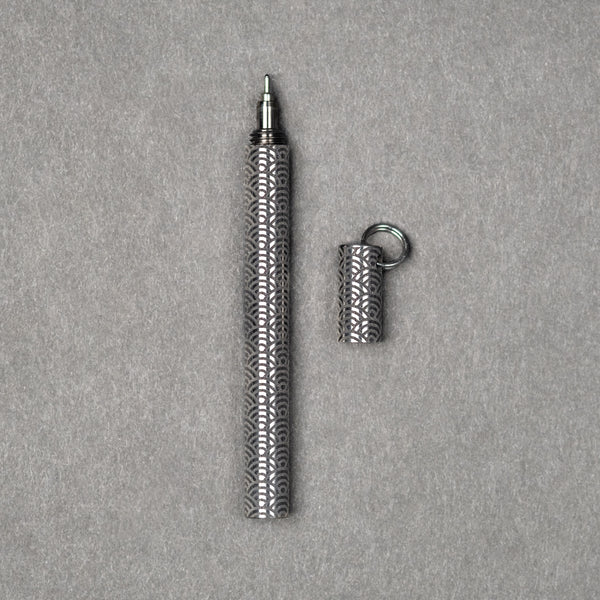 Blank Forces x Urban EDC CHROMA Titanium EDC Ink Keychain Pen - Seigaiha