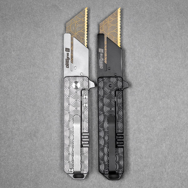 Exceed Designs x Urban EDC TiRant Razor V3 - Chaos Seigaiha